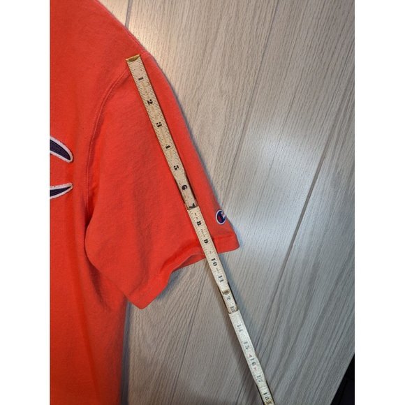 Champion Big C Embroidered Light Orange T-Shirt Men's LARGE - Picture 3 of 7